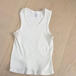 White Brandy Melville Ribbed Tank Top